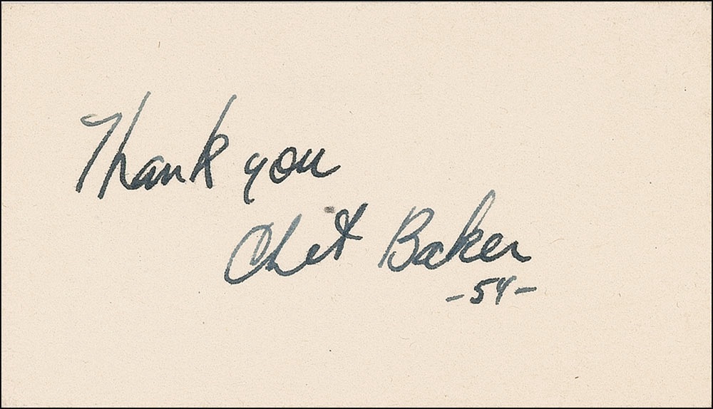 Lot #696 Chet Baker