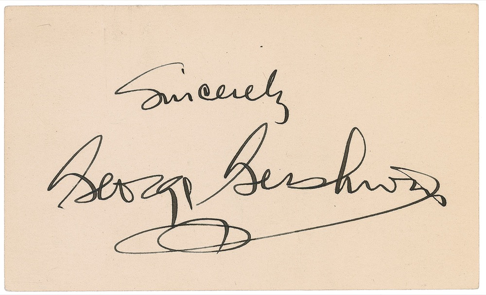 Lot #764 George Gershwin