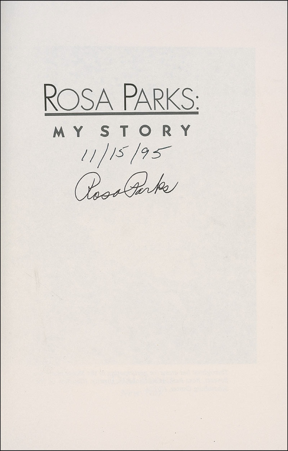Lot #345 Rosa Parks