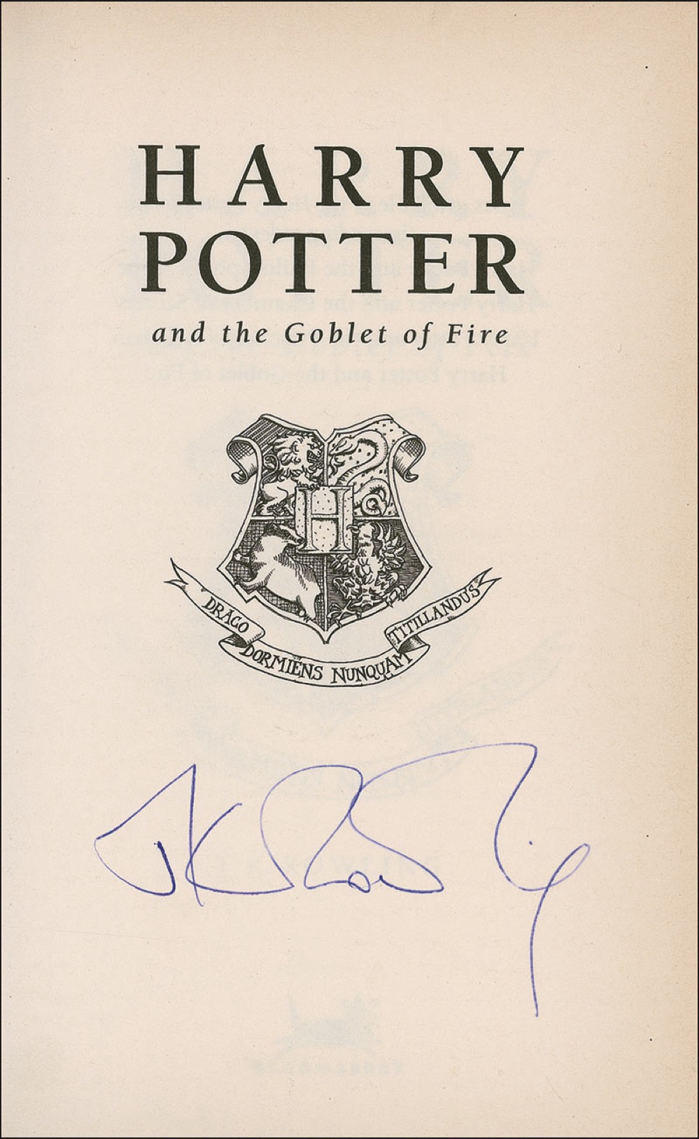 Lot #593 J. K. Rowling
