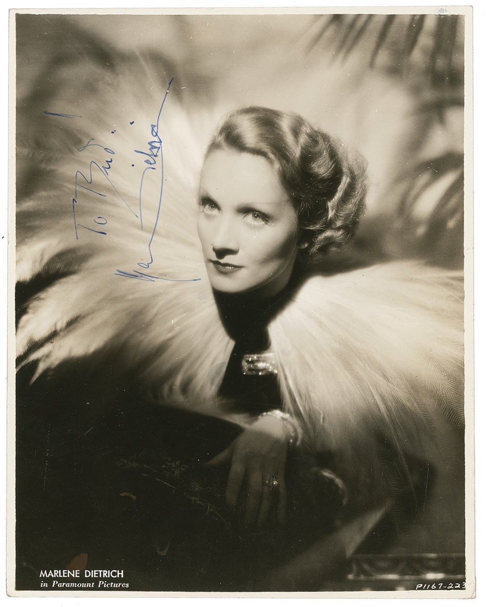 Lot #887 Marlene Dietrich