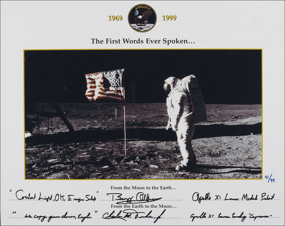 Lot #409 Apollo 11: Aldrin and Duke