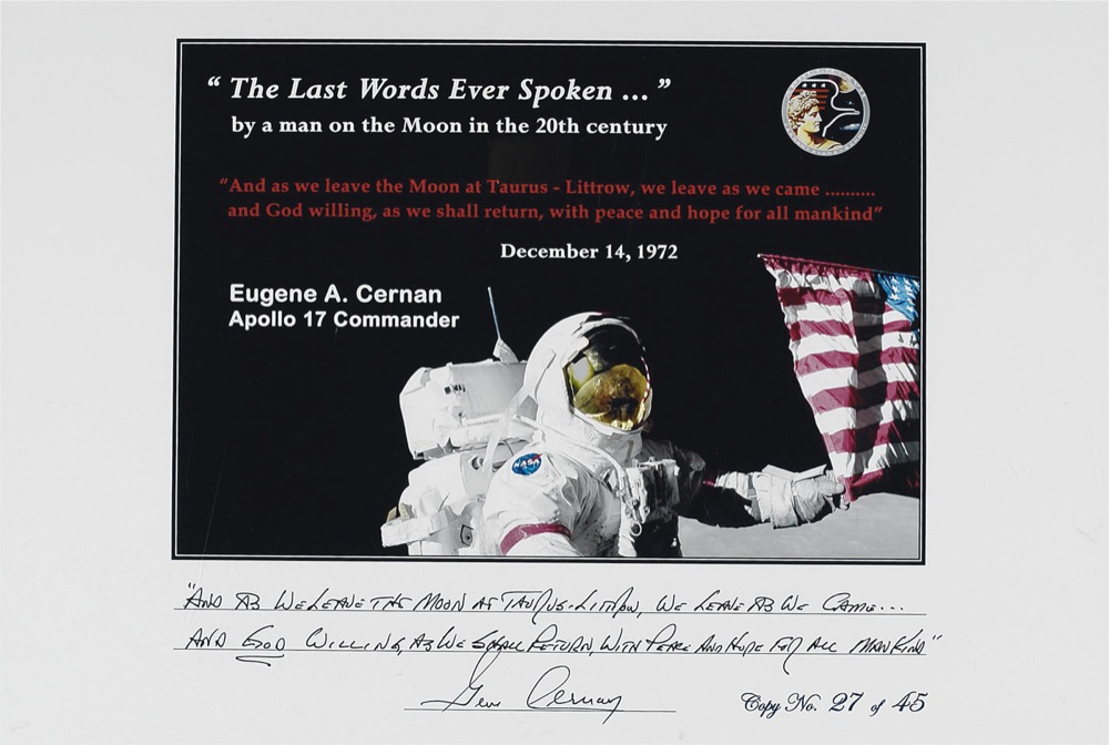 Lot #413 Apollo 17: Gene Cernan