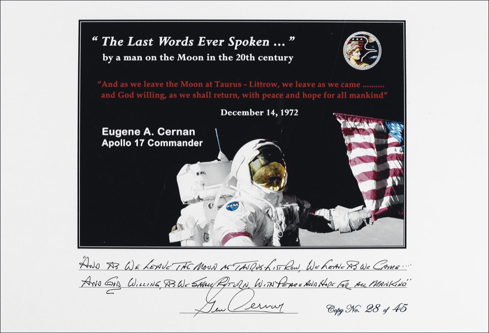 Lot #448 Apollo 17: Gene Cernan
