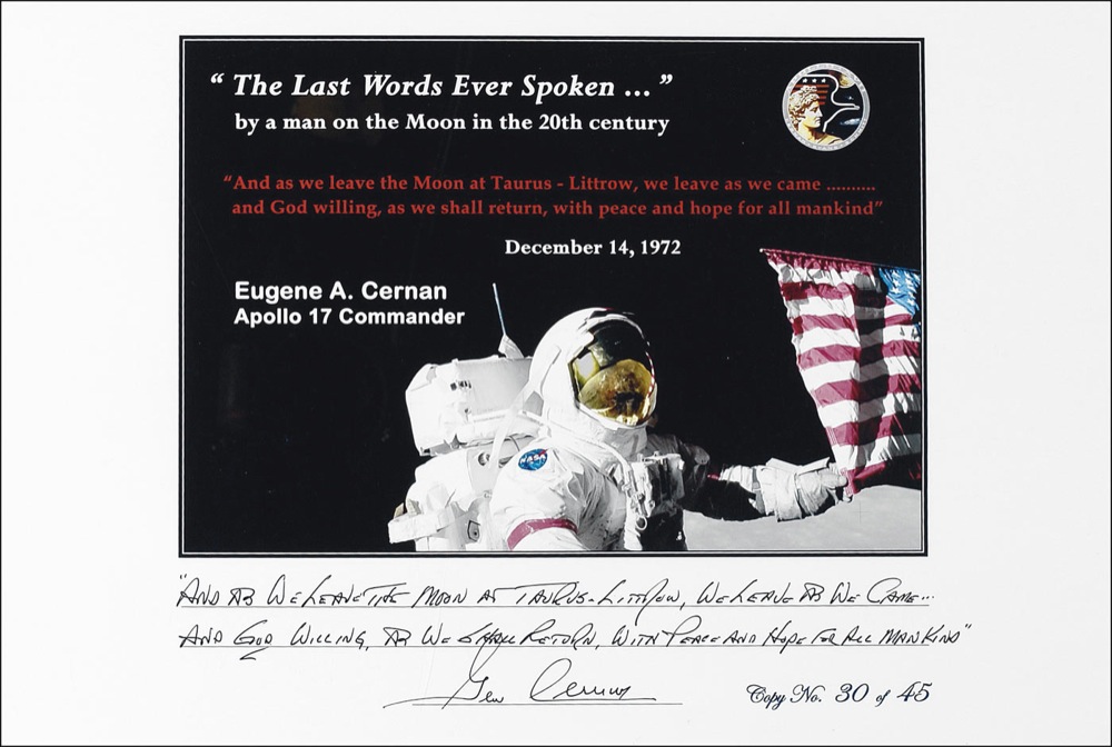 Lot #506 Apollo 17: Gene Cernan