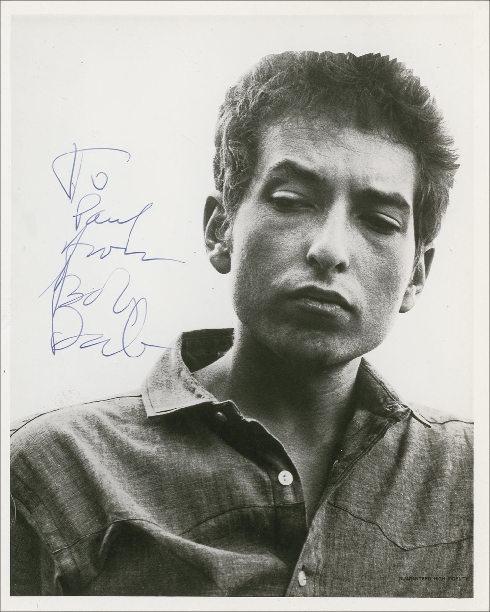 Lot #722 Bob Dylan