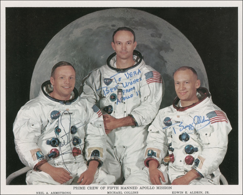 Lot #414 Neil Armstrong and Buzz Aldrin