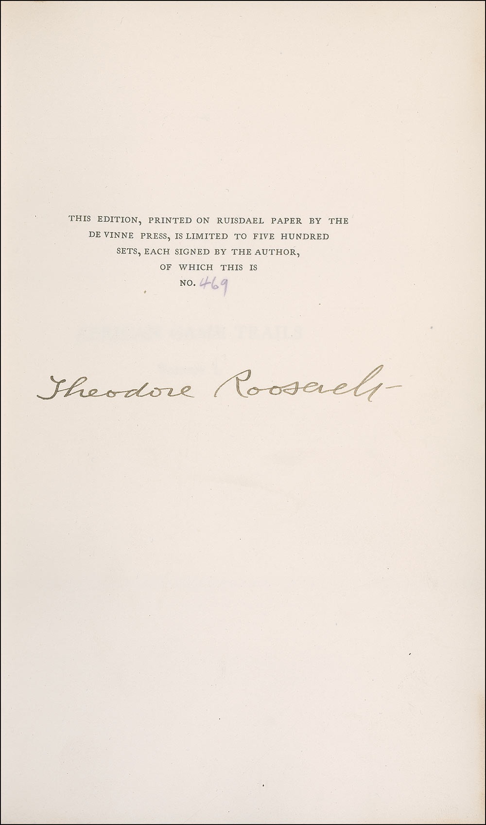 Lot #165 Theodore Roosevelt