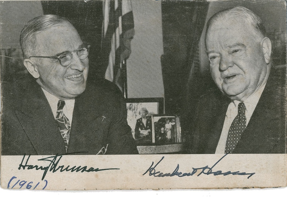 Lot #208 Harry S. Truman and Herbert Hoover