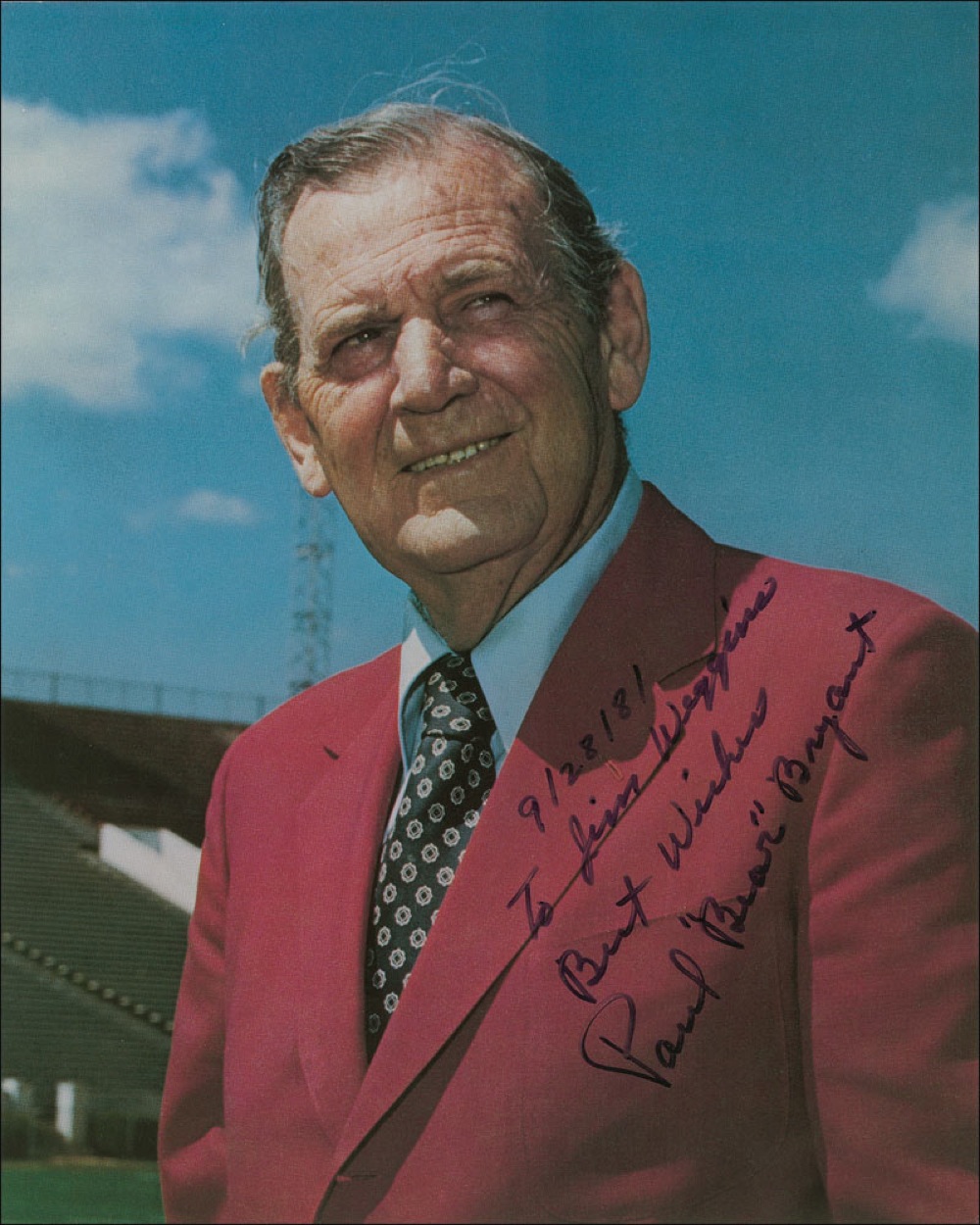 Lot #1116 Paul ‘Bear’ Bryant