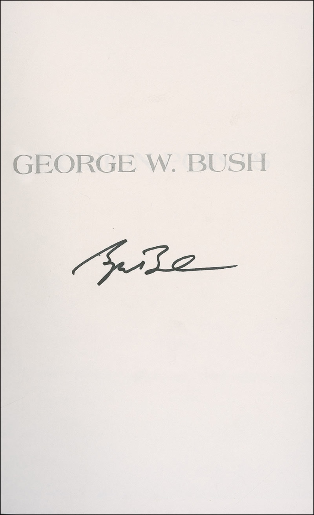 Lot #29 George W. Bush