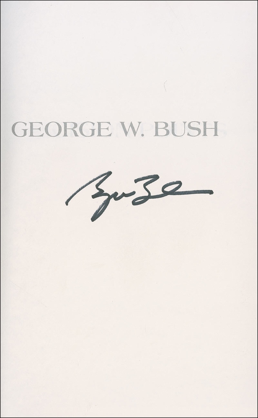 Lot #4 George W. Bush