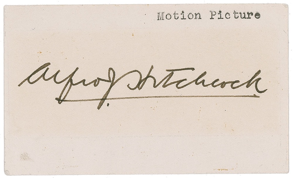 Lot #1039 Alfred Hitchcock