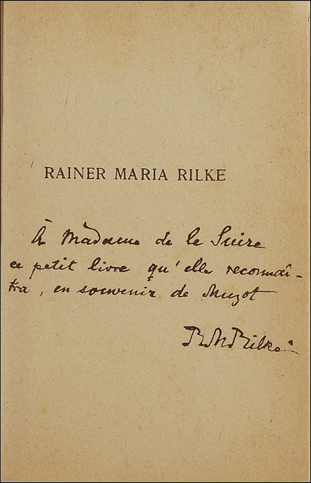 Lot #614 Rainer Maria Rilke