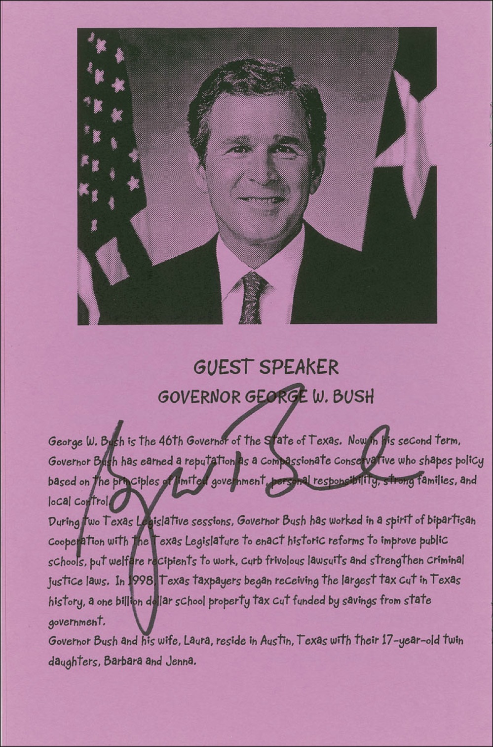 Lot #21 George W. Bush