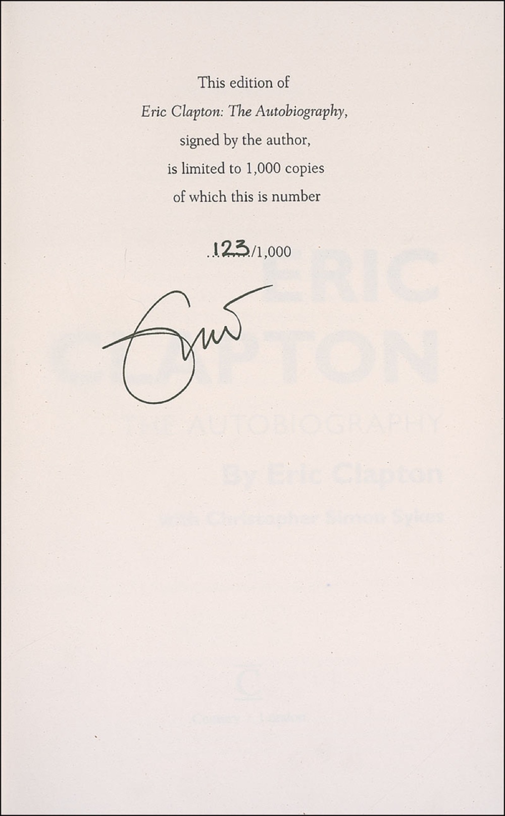 Lot #771 Eric Clapton