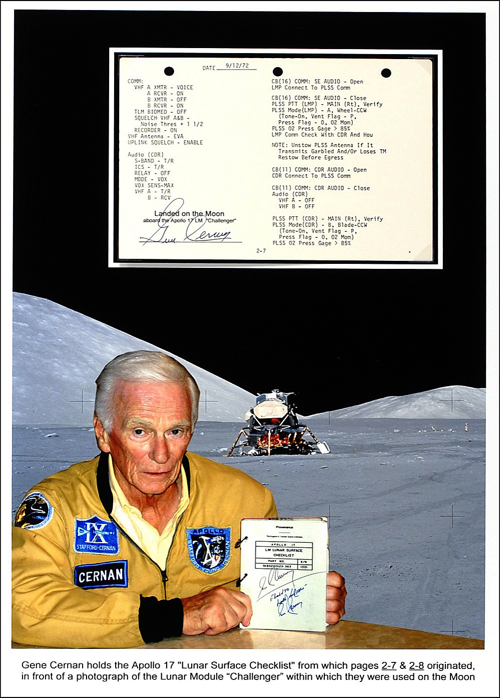 Lot #440 Apollo 17: Gene Cernan
