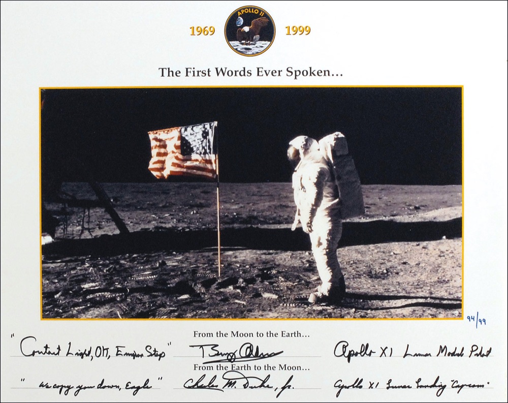 Lot #406 Apollo 11: Aldrin and Duke