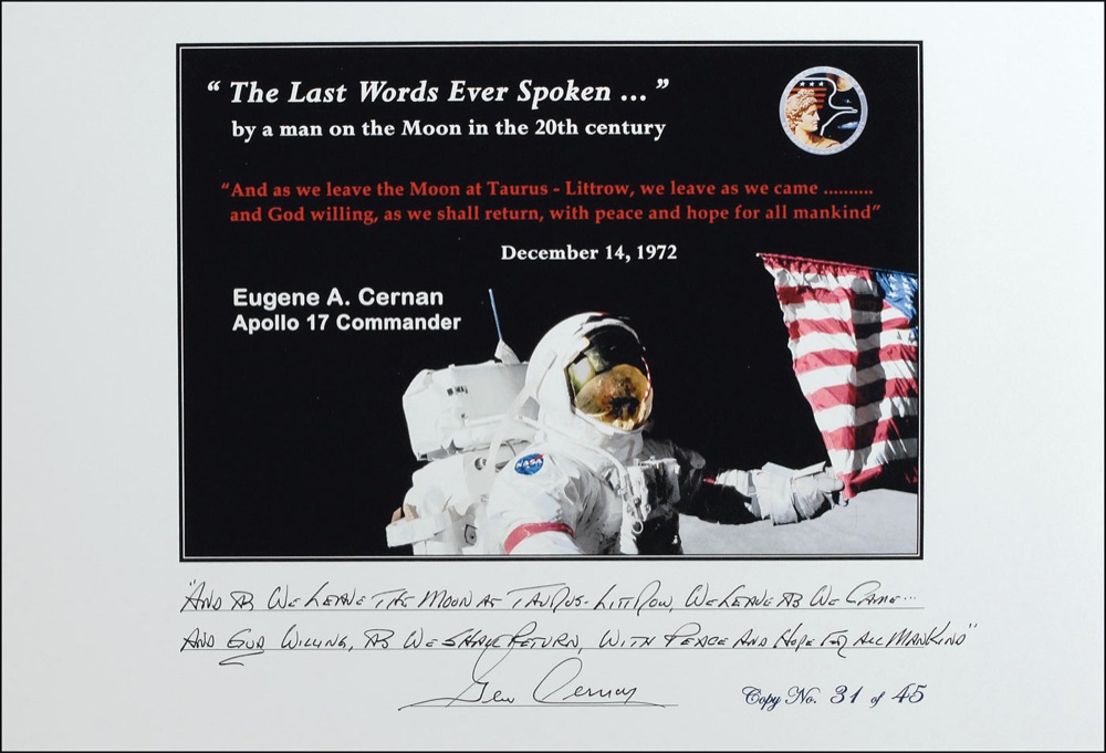 Lot #415 Apollo 17: Gene Cernan