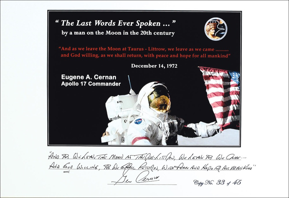 Lot #505 Apollo 17: Gene Cernan