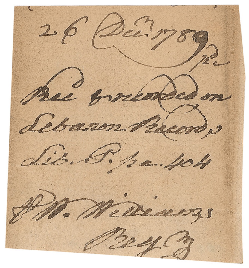 Lot #213 Declaration of Independence: William