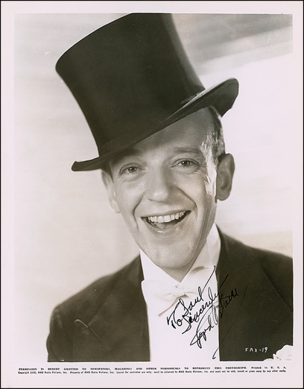 Lot #14 Fred Astaire