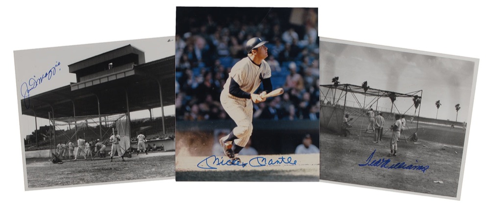 Lot #1225 Joe DiMaggio, Mickey Mantle, and Ted