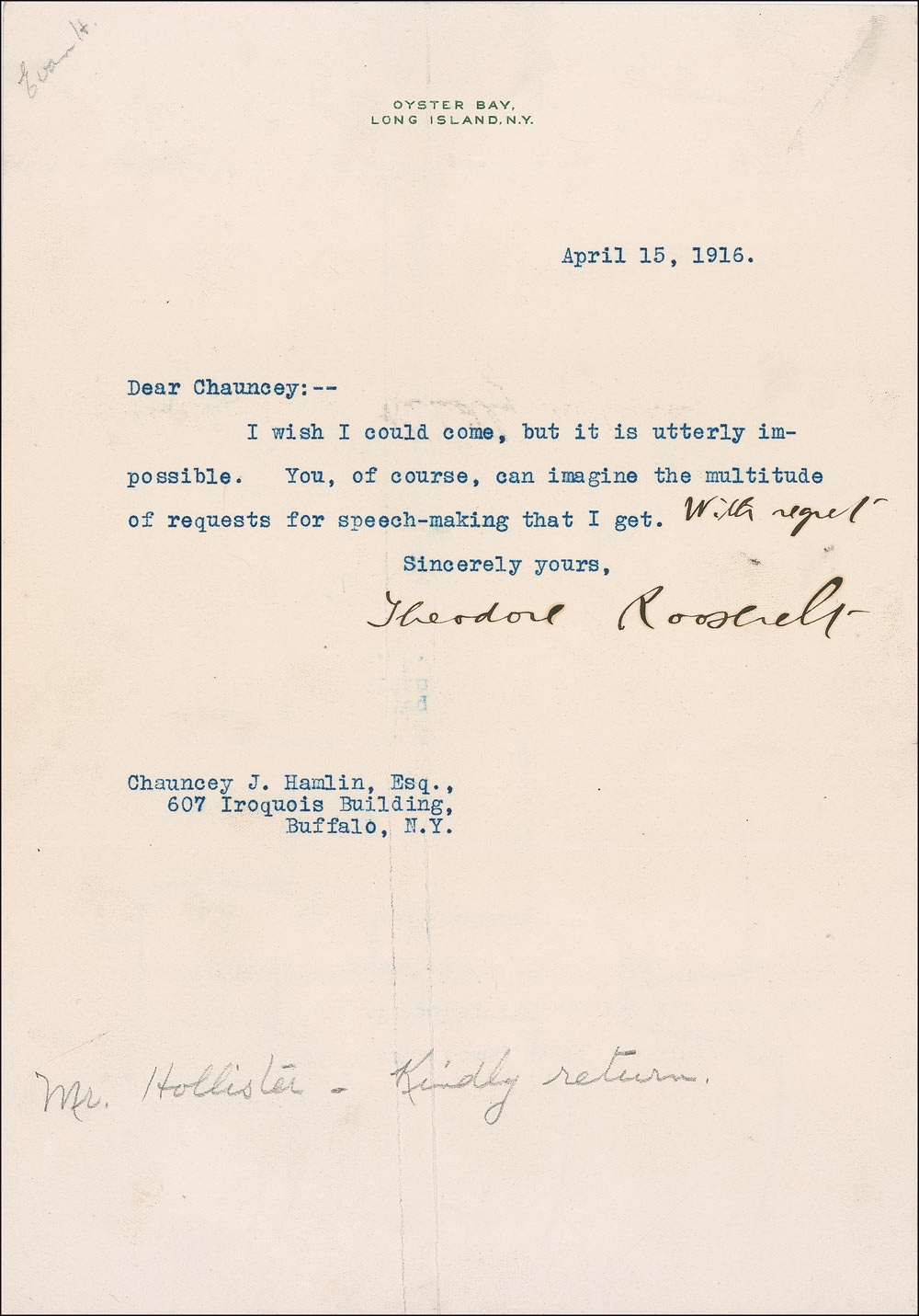 Lot #191 Theodore Roosevelt
