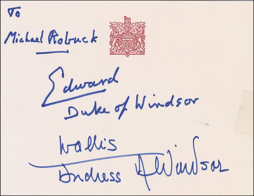Lot #413 Duke and Duchess of Windsor