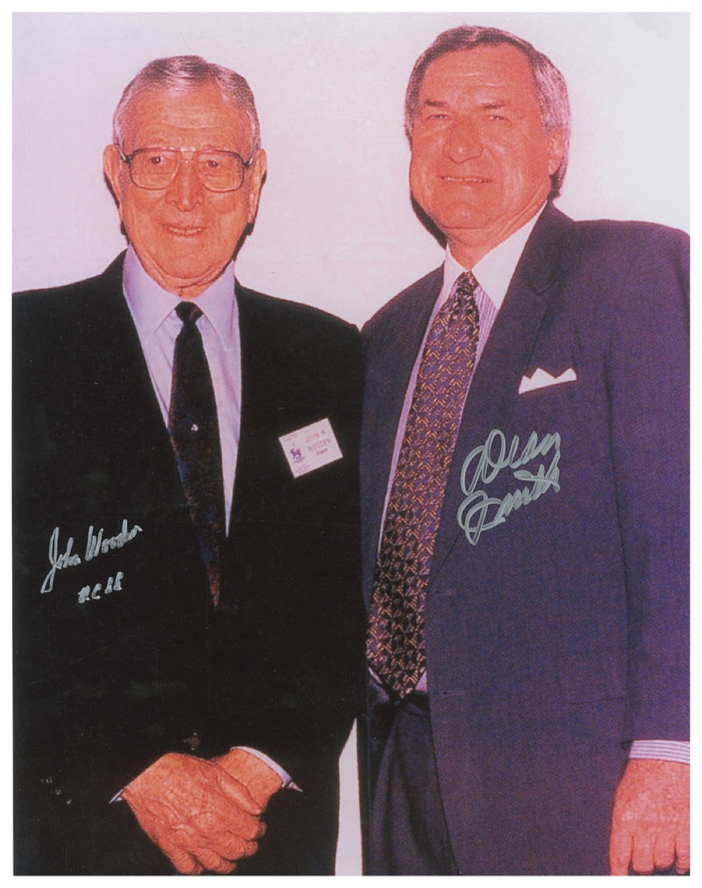 Lot #1573 John Wooden and Dean Smith