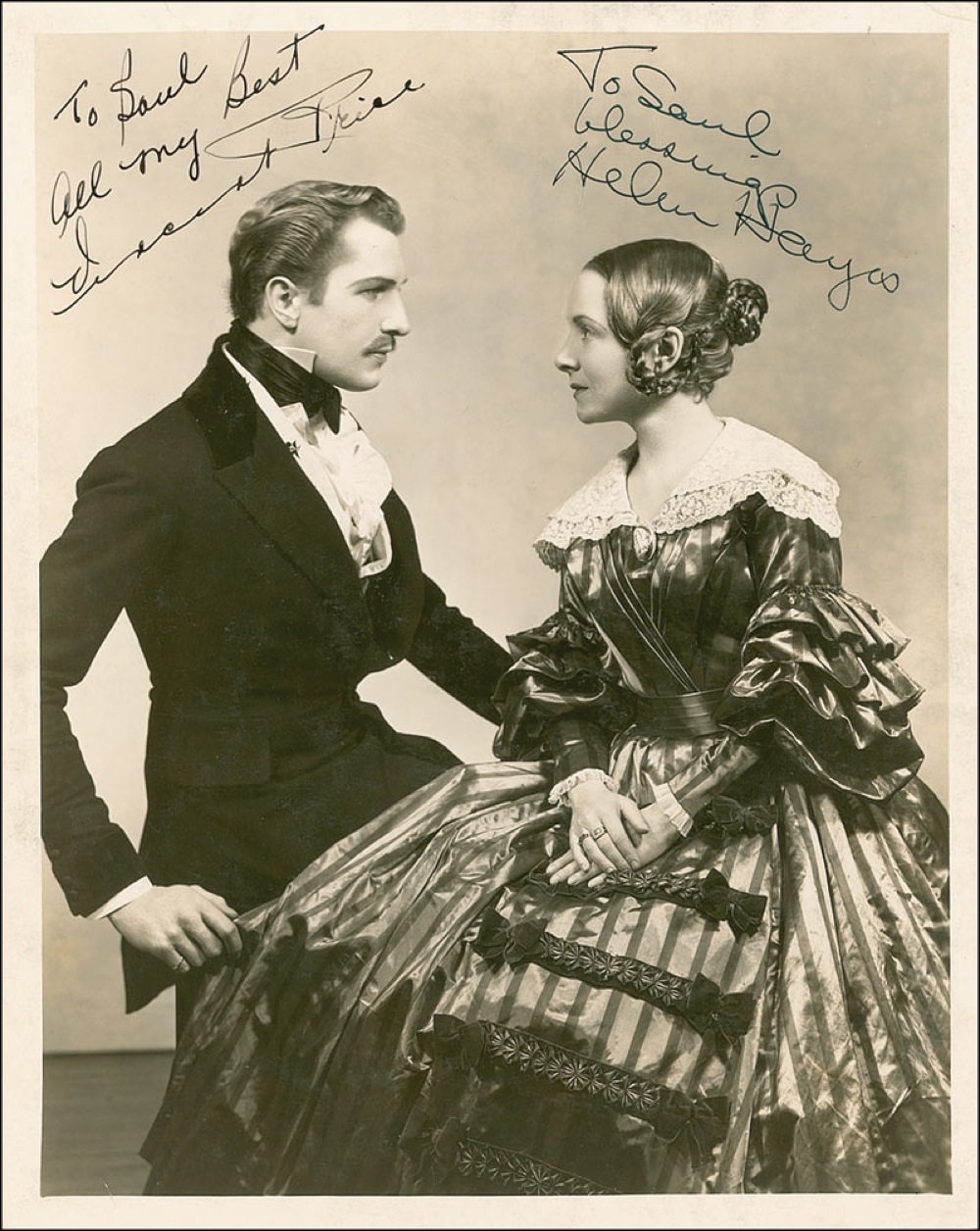 Lot #1190 Vincent Price and Helen Hayes
