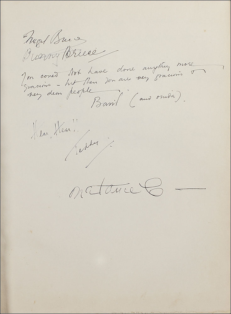 Lot #326 Brian Aherne’s Guest Book