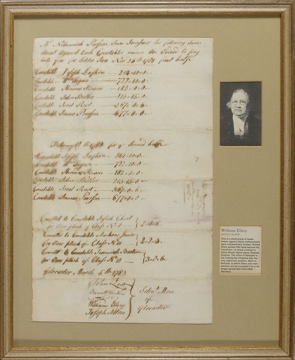 Lot #194 Declaration of Independence: William