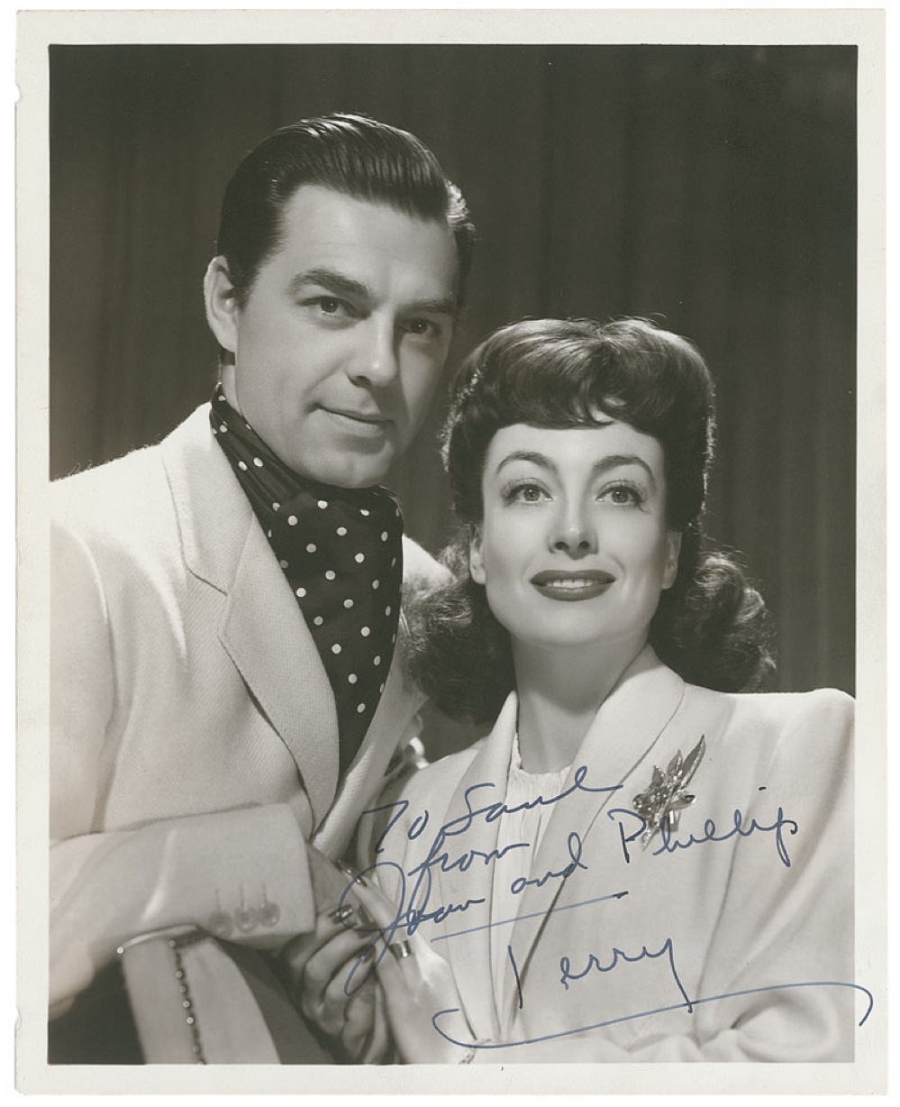 Lot #881 Joan Crawford and Phillip Terry