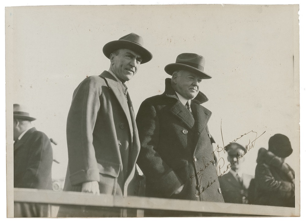 Lot #50 Herbert Hoover and Eddie Rickenbacker