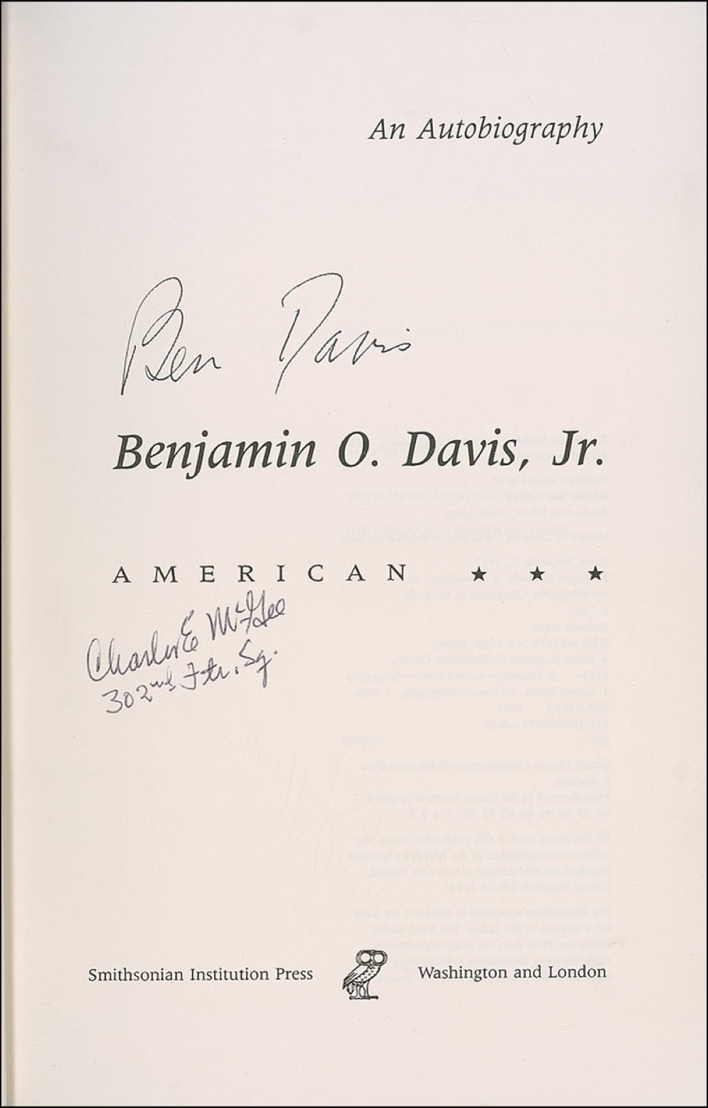 Lot #284 Benjamin O. Davis, Jr and African