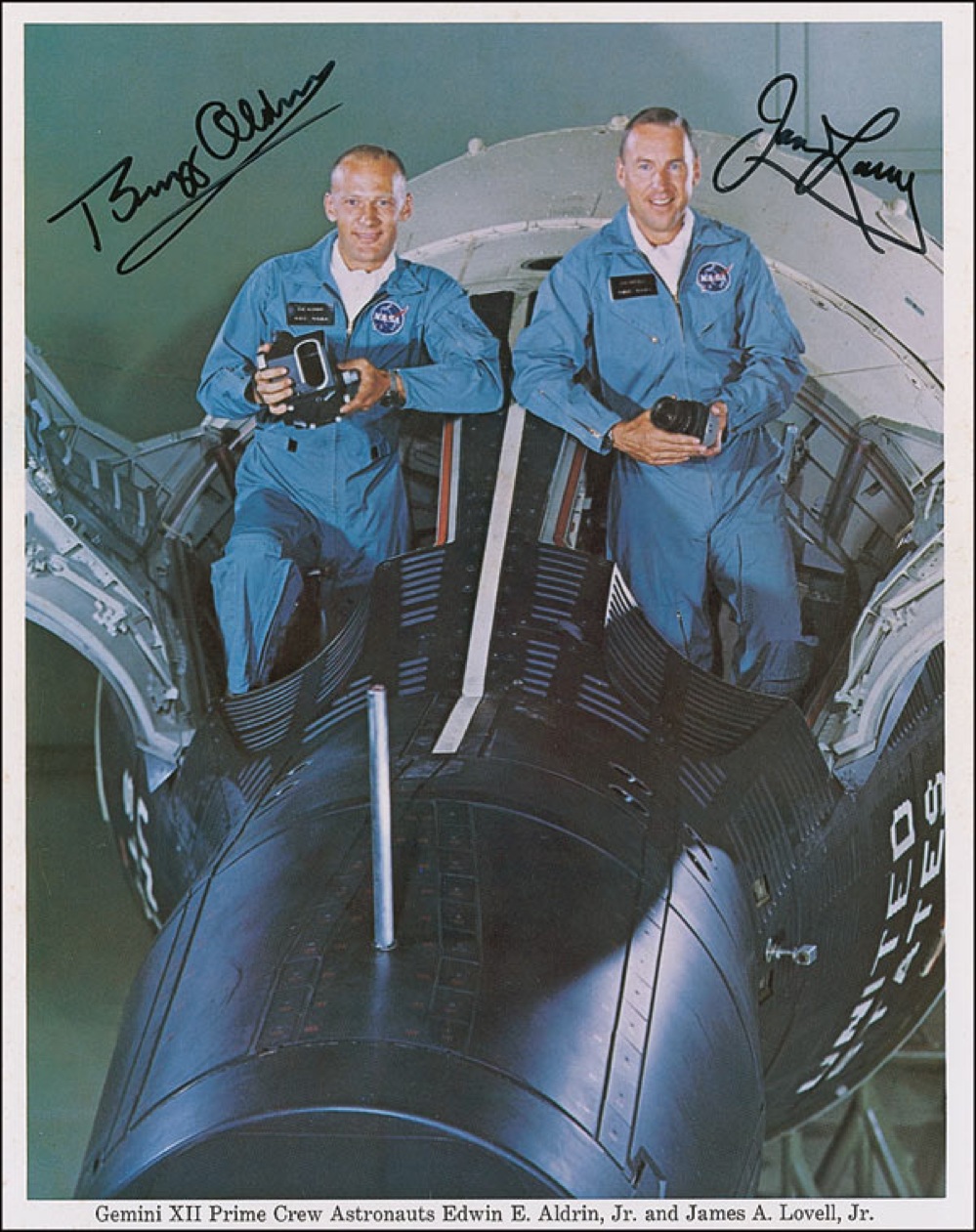 Lot #410 Buzz Aldrin and James Lovell