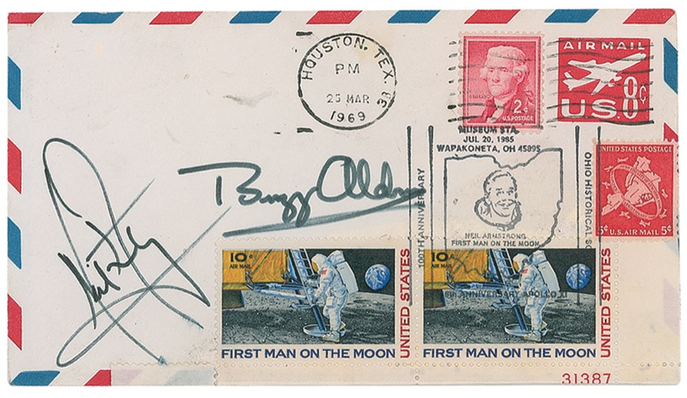Lot #392 Neil Armstrong and Buzz Aldrin