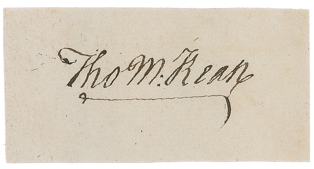 Lot #229 Declaration of Independence: Thomas McKean