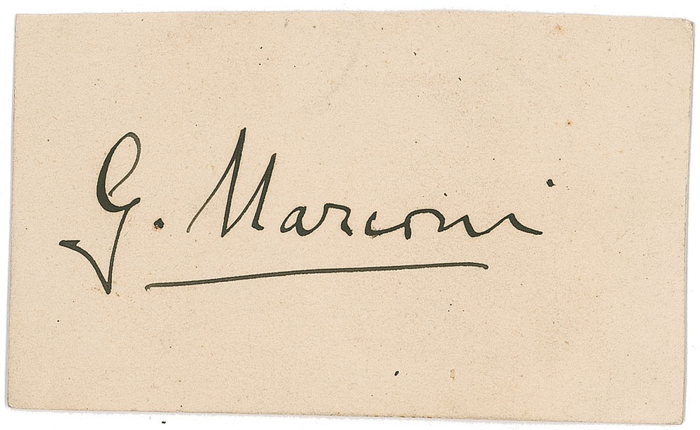 Lot #315 Guglielmo Marconi
