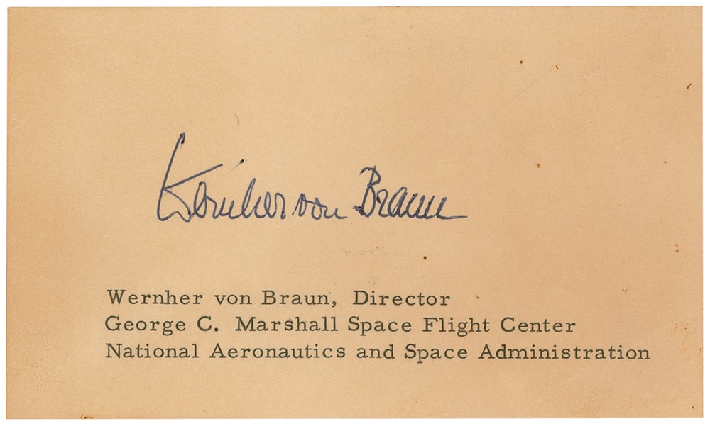 Lot #631 Wernher von Braun
