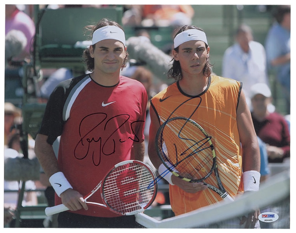 Lot #1346 Roger Federer and Rafael Nadal
