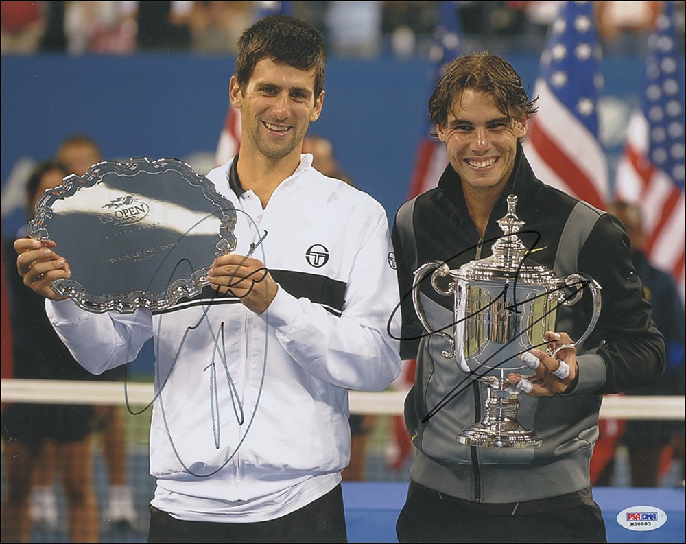 Lot #1462 Rafael Nadal and Novak Djokovic