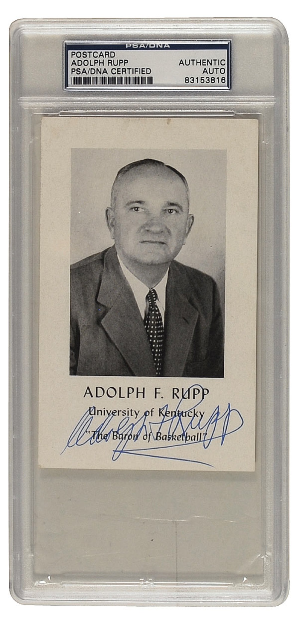 Lot #1500 Adolph Rupp