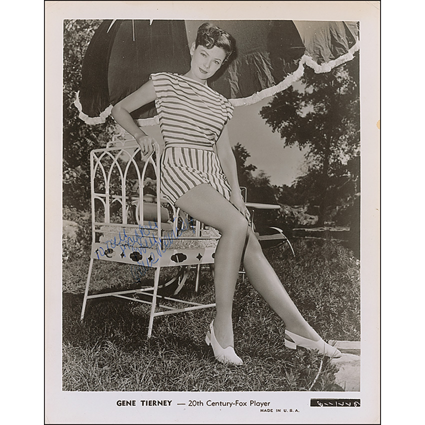 Lot #1415 Gene Tierney