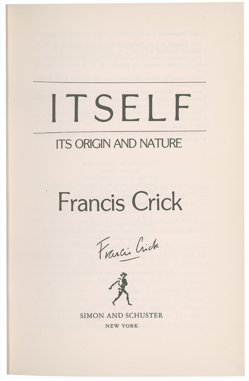 Lot #215 DNA: Francis Crick