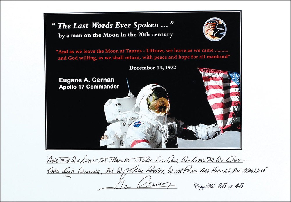Lot #423 Apollo 17: Gene Cernan