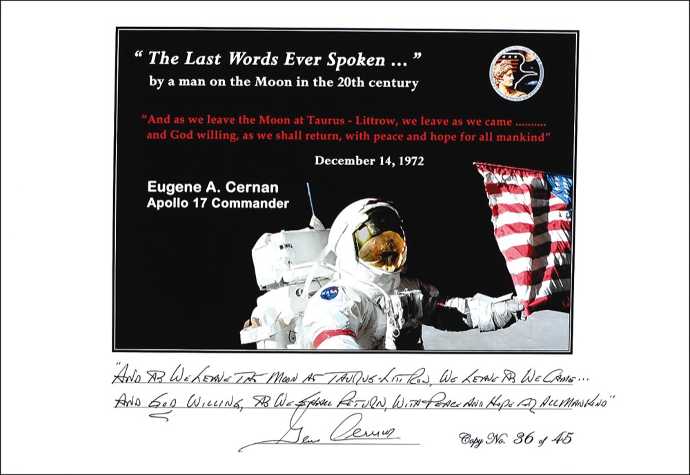 Lot #417 Apollo 17: Gene Cernan