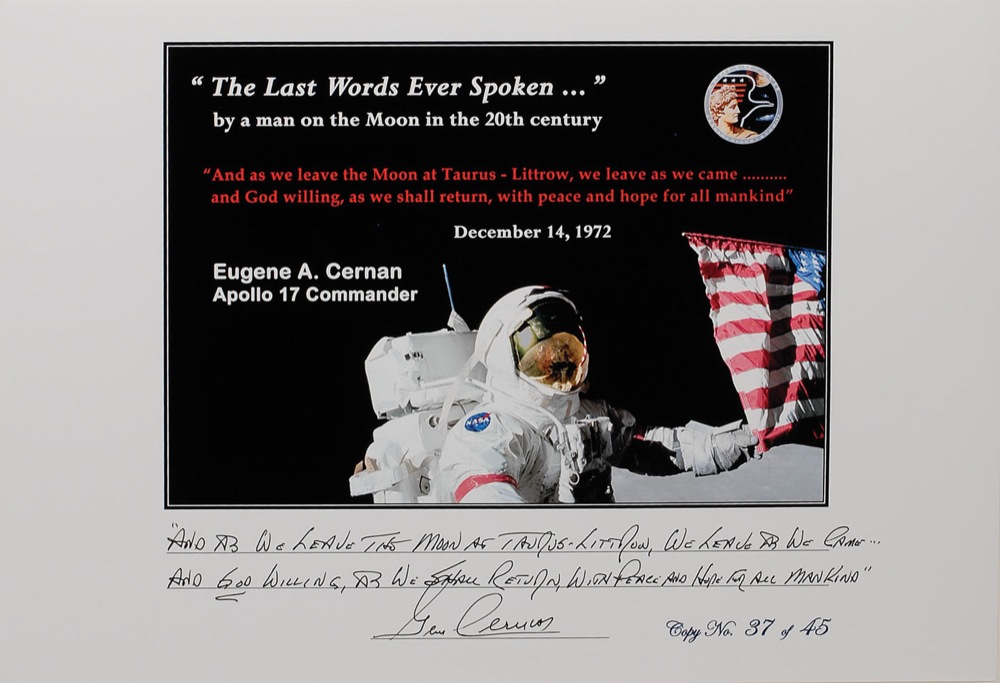 Lot #453 Apollo 17: Gene Cernan