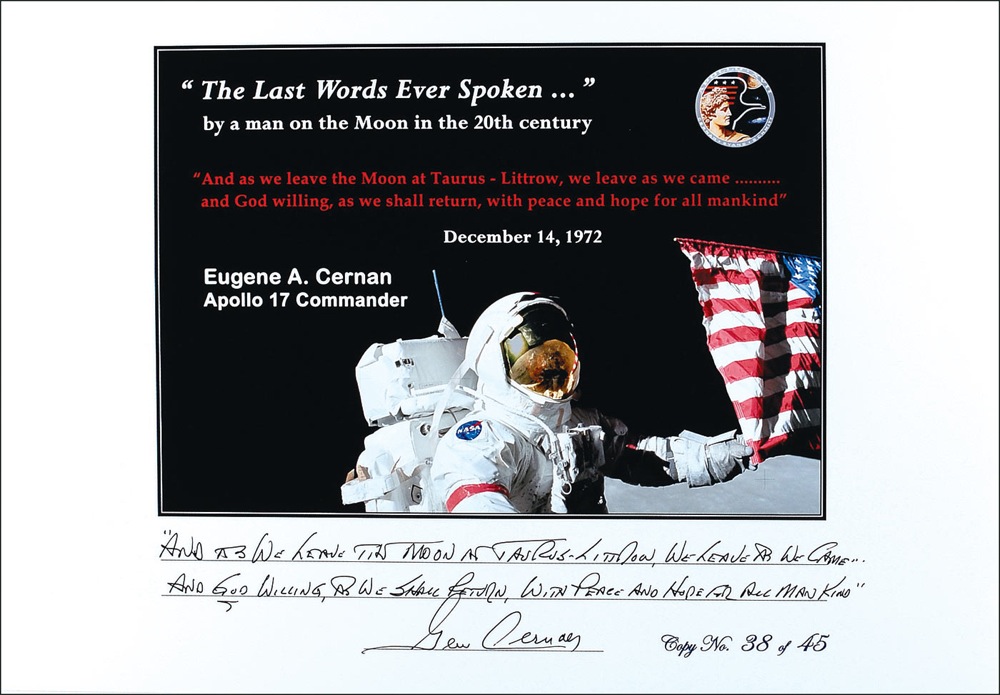 Lot #511 Apollo 17: Gene Cernan